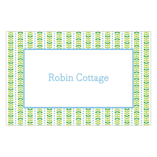 Bright Vine Green & Blue Placemats